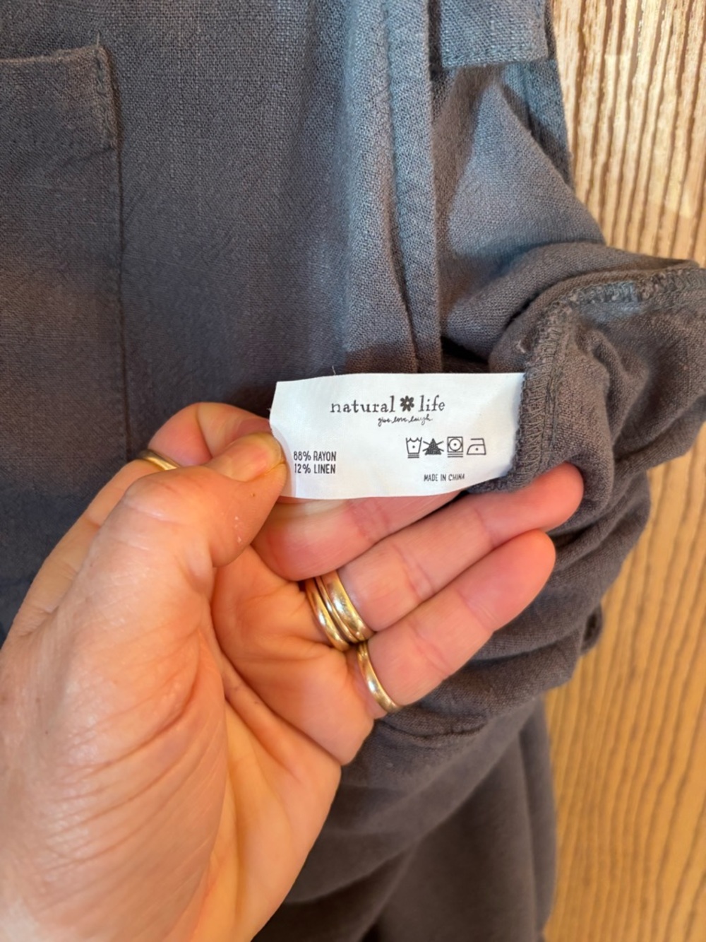 Natural Life Linen Blend Romper - Picture 5 of 9